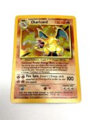 Pokemon - An original 1990's Charizard 4/102 holographic shiny card.