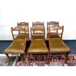 A good quality set of six 19th century mahogany dining chairs,