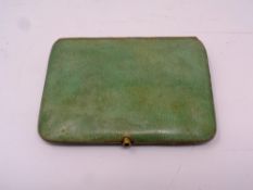 Exotic Art Deco French Shagreen and gilt metal mounted cigarette case, circa 1925 Parisian Made.