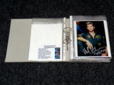 An album of signed photographs, various celebrities to include: Val Kilmer,