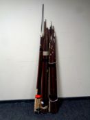 A large quantity of unfinished fishing rods