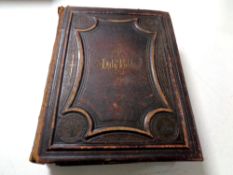 A Victorian leather bound holy bible