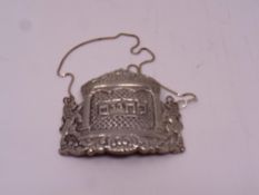 20th Century Israeli Silver Decanter Label,