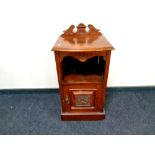 A Victorian walnut pot cupboard,