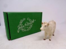 A John Beswick figure of a charolais cow,