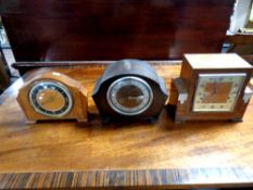 Three early 20th century mantel clocks