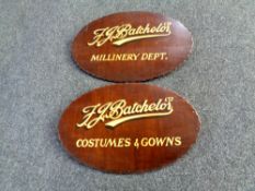 A pair of early 20th century and later wooden shop signs (2)