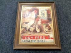 An antique advertising picture, Armitage's Dry Feed Chicken Food,