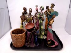 A collection of modern African style figures