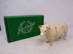 A John Beswick figure, charolais bull,