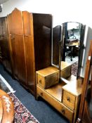 A 1920s oak wardrobe, width 118 cm,