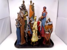 A collection of modern African style figures