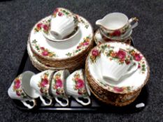 A quantity of English Rose Washington Pottery ironstone tea china