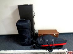 A quantity of musical instrument cases,