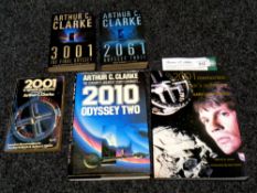 A group of signed volumes to include 2001 A Space Odyssey, 2010 Odyssey Two,