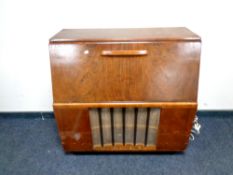A mid century Regent Tone walnut veneered cabinet gramophone,