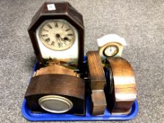 Six antique and later mantel clocks