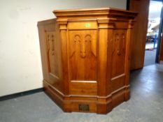 A mid 20th century oak pulpit