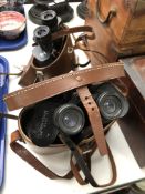 A pair of Wray of London Raystar 8 x 40 binoculars together with a pair of German Agfa 8 x 30