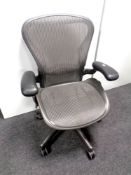 A Herman Miller ergonomic swivel office armchair