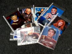 Star Trek interest : A group of signed photographs to include William Shatner, George Takei,