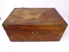 A 19th century walnut writing box