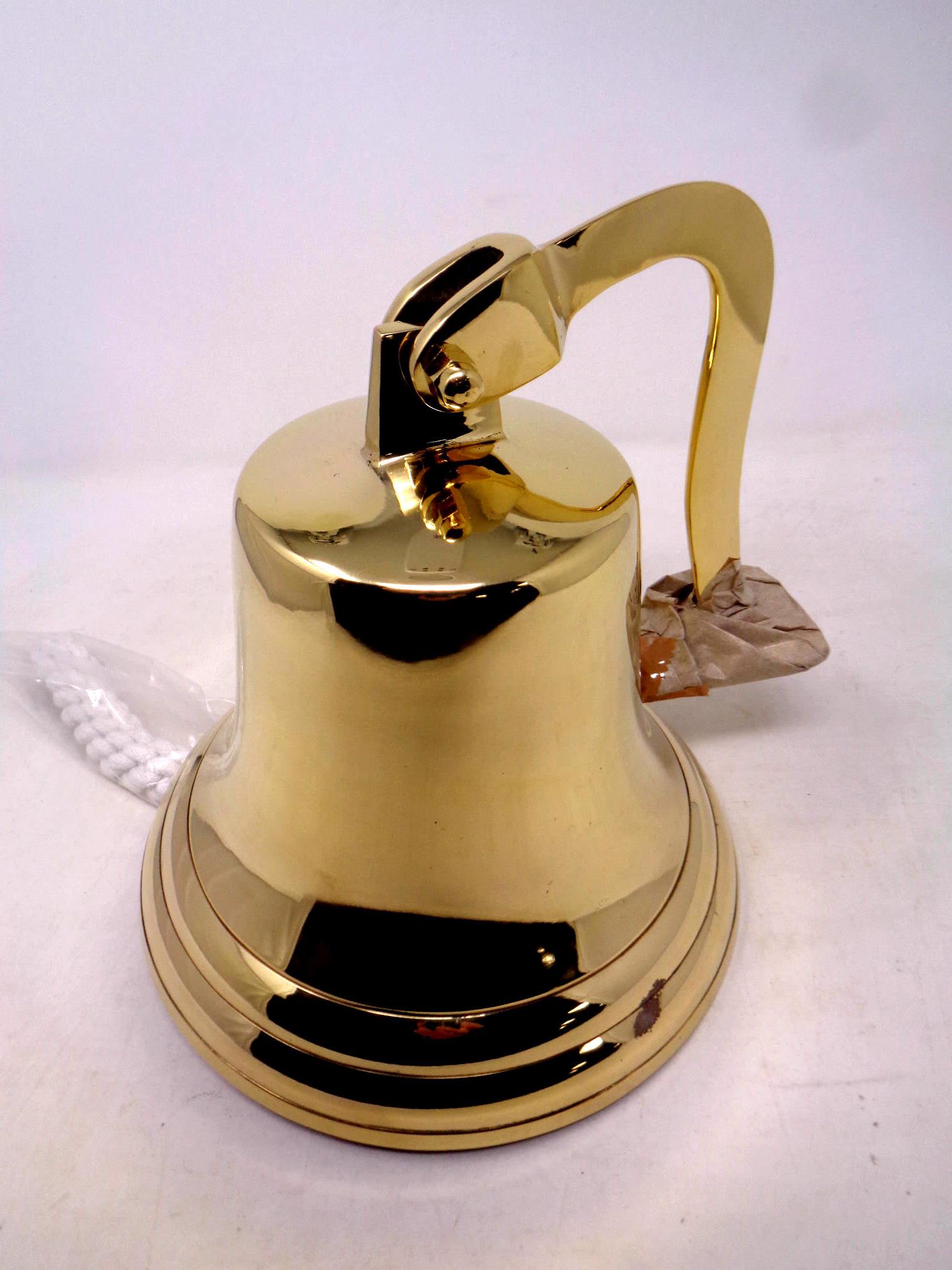 An eight inch brass bell