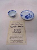 An 18th century Chinese Nanking cargo tea bowl and saucer,