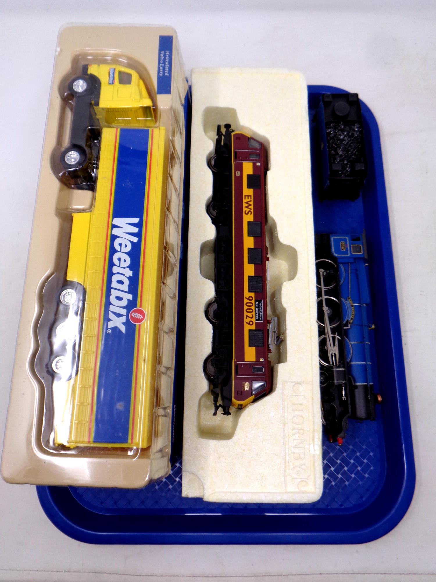 A tray containing a Hornby Diesel Class 90029 locomotive together with a further 6017 King Edward