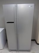 A Samsung stainless steel American fridge freezer