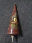 A 1920s Minimax fire extinguisher