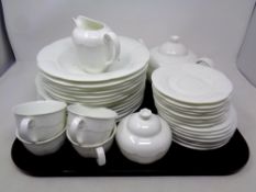 A tray containing 34 pieces of Villeroy and Boch bone china tea and dinnerware