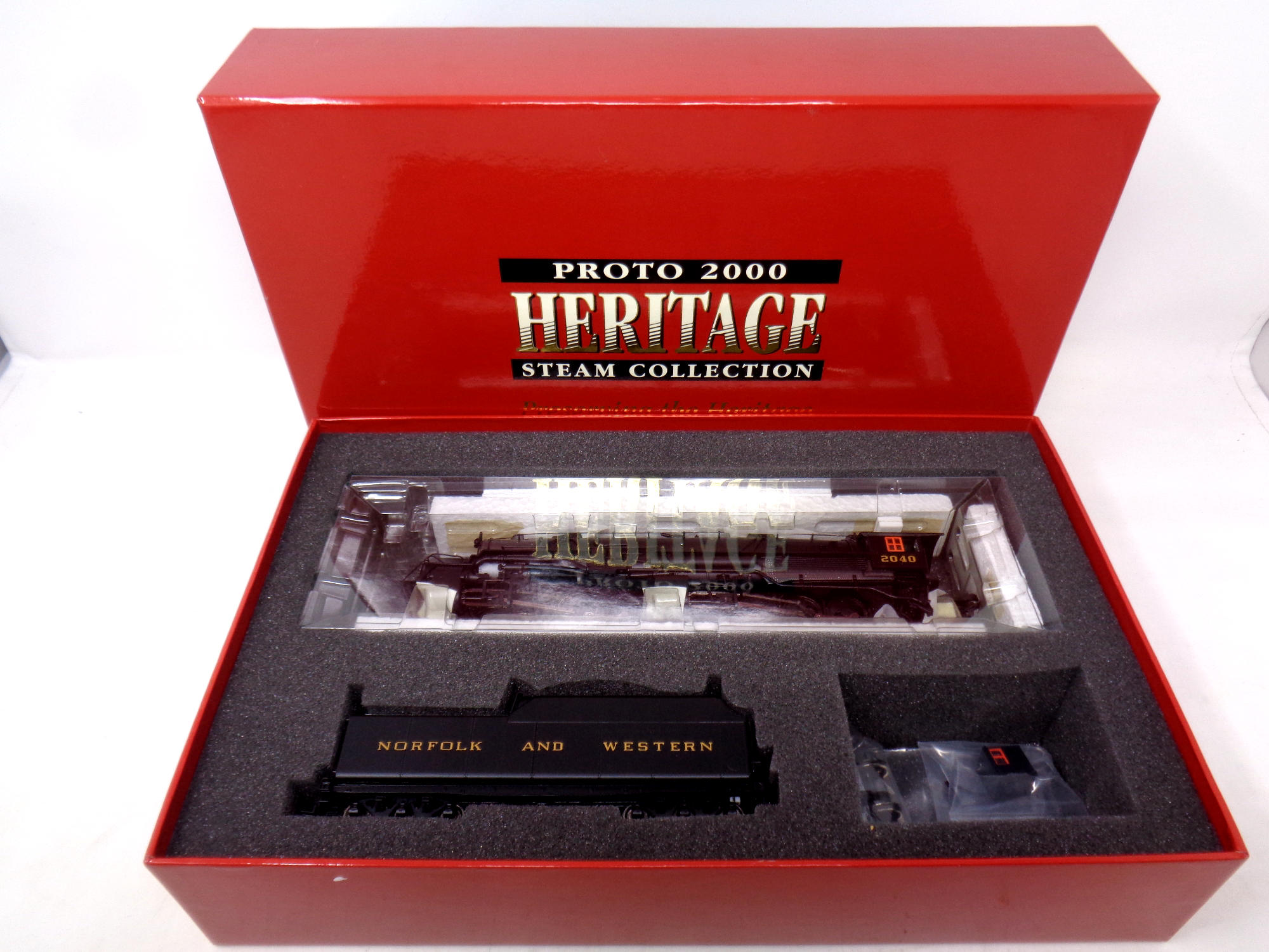A Proto 2000 Heritage Steam Collection Norfolk and Western Locomotive with tender 2-8-8-2,