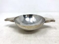 A Scottish hammered silver quaich, maker DBM,