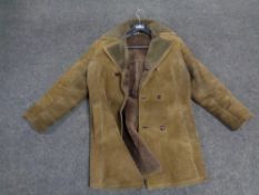 A sheepskin coat
