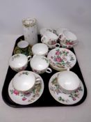 A tray containing seventeen pieces of Wedgwood Charnwood bone tea china together with a further R.