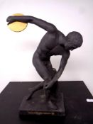 A Wedgwood London 2012 figurine, Games of the 30th Olympiad discus figure,