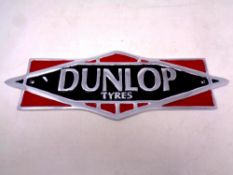 An aluminium Dunlop plaque