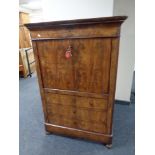 A 19th century mahogany secretaire chest