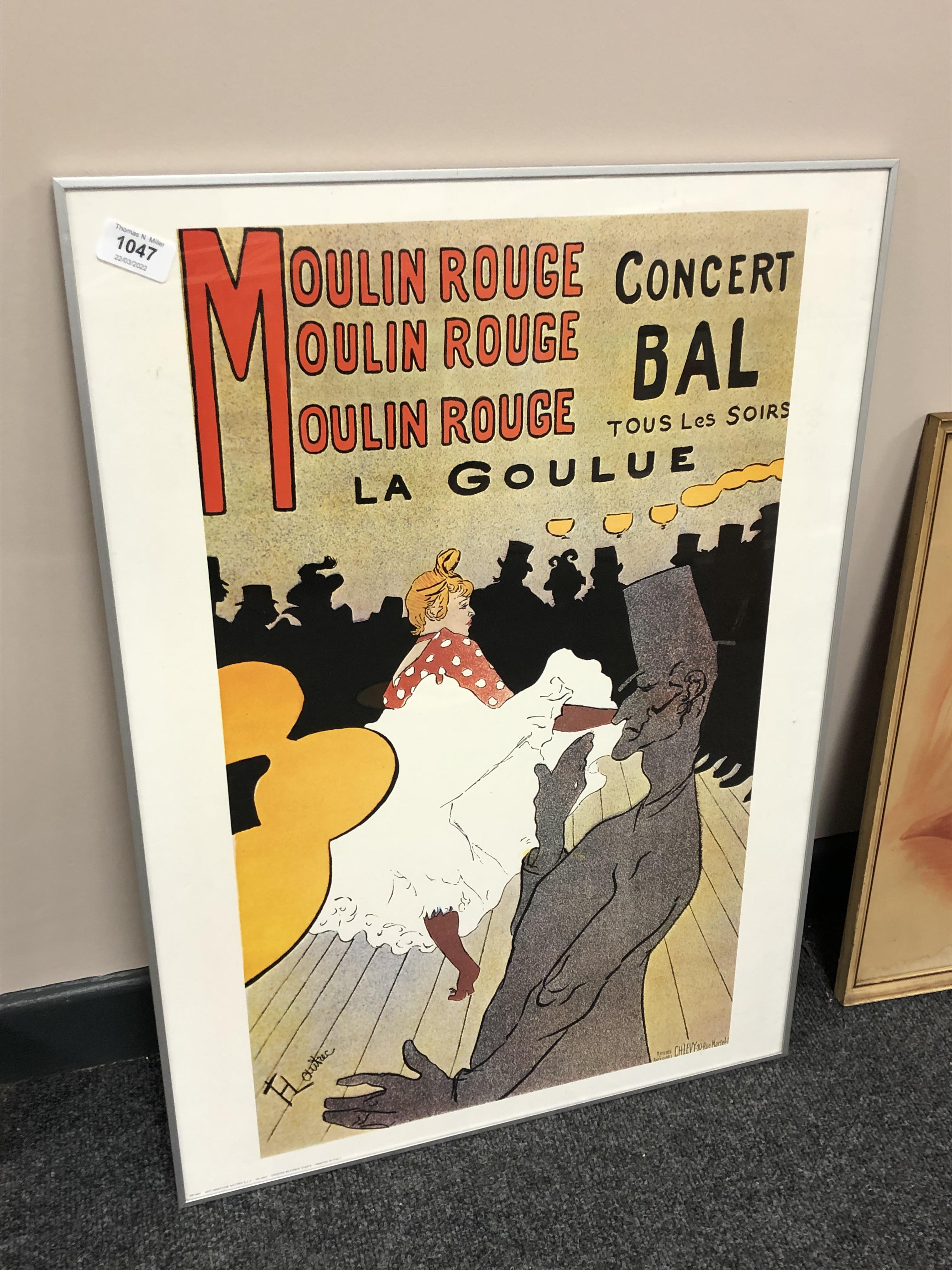 A continental advertising poster, Moulin Rouge,