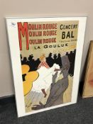 A continental advertising poster, Moulin Rouge,