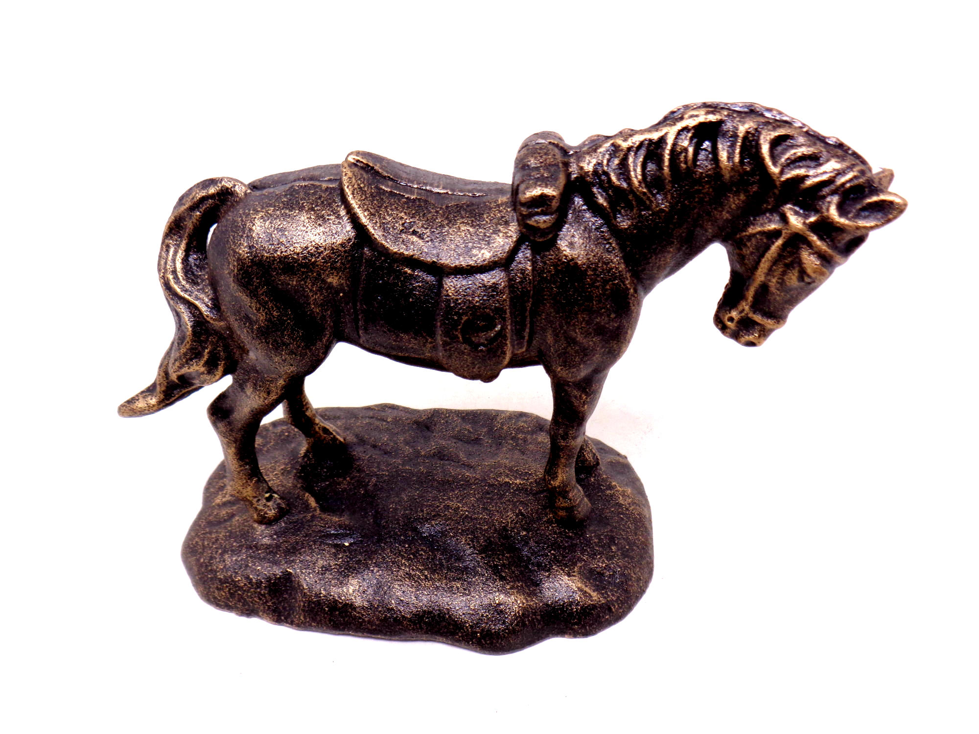 A cast iron figure of a horse