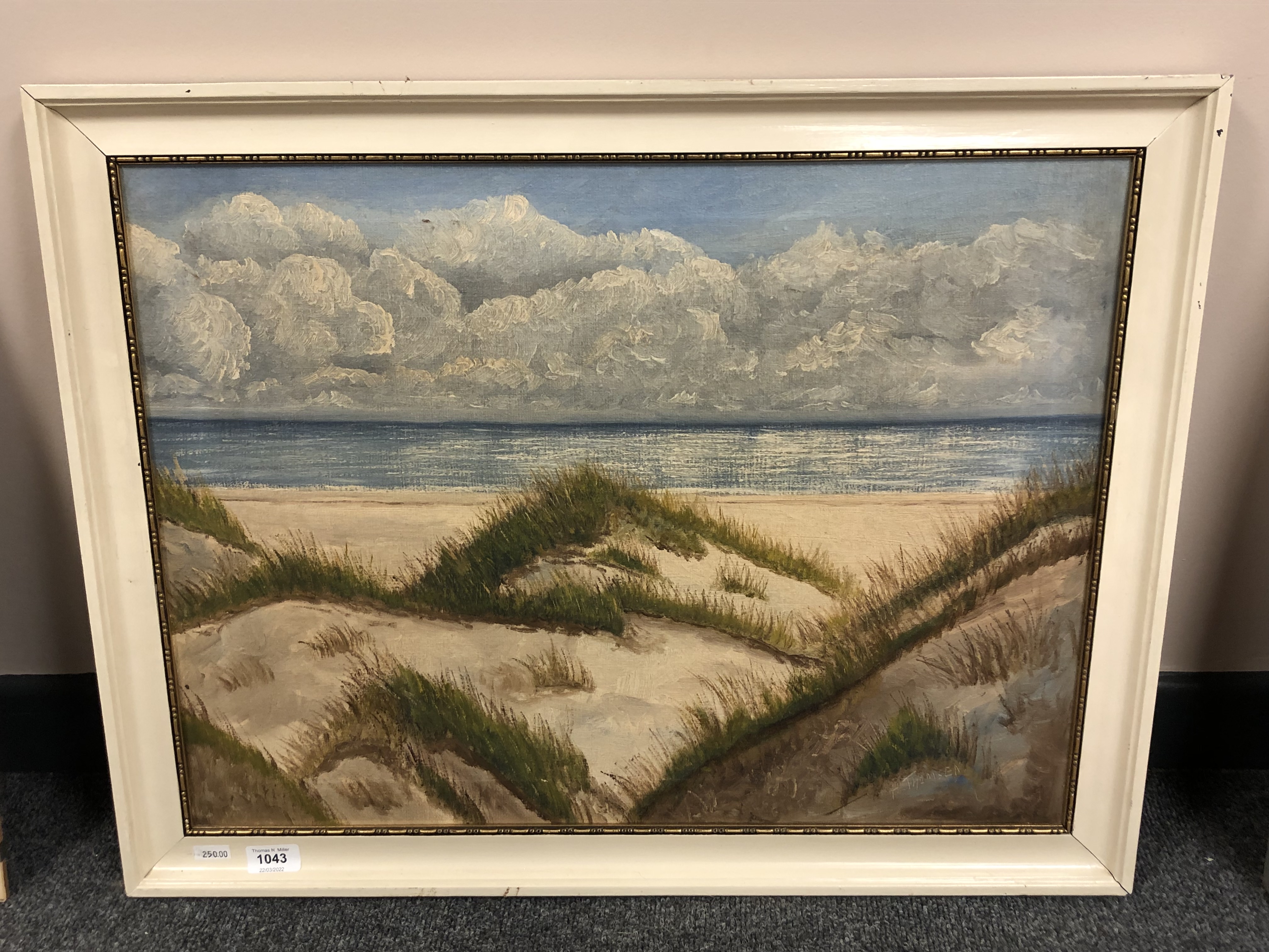 Continental school : Sand dunes, oil on canvas,