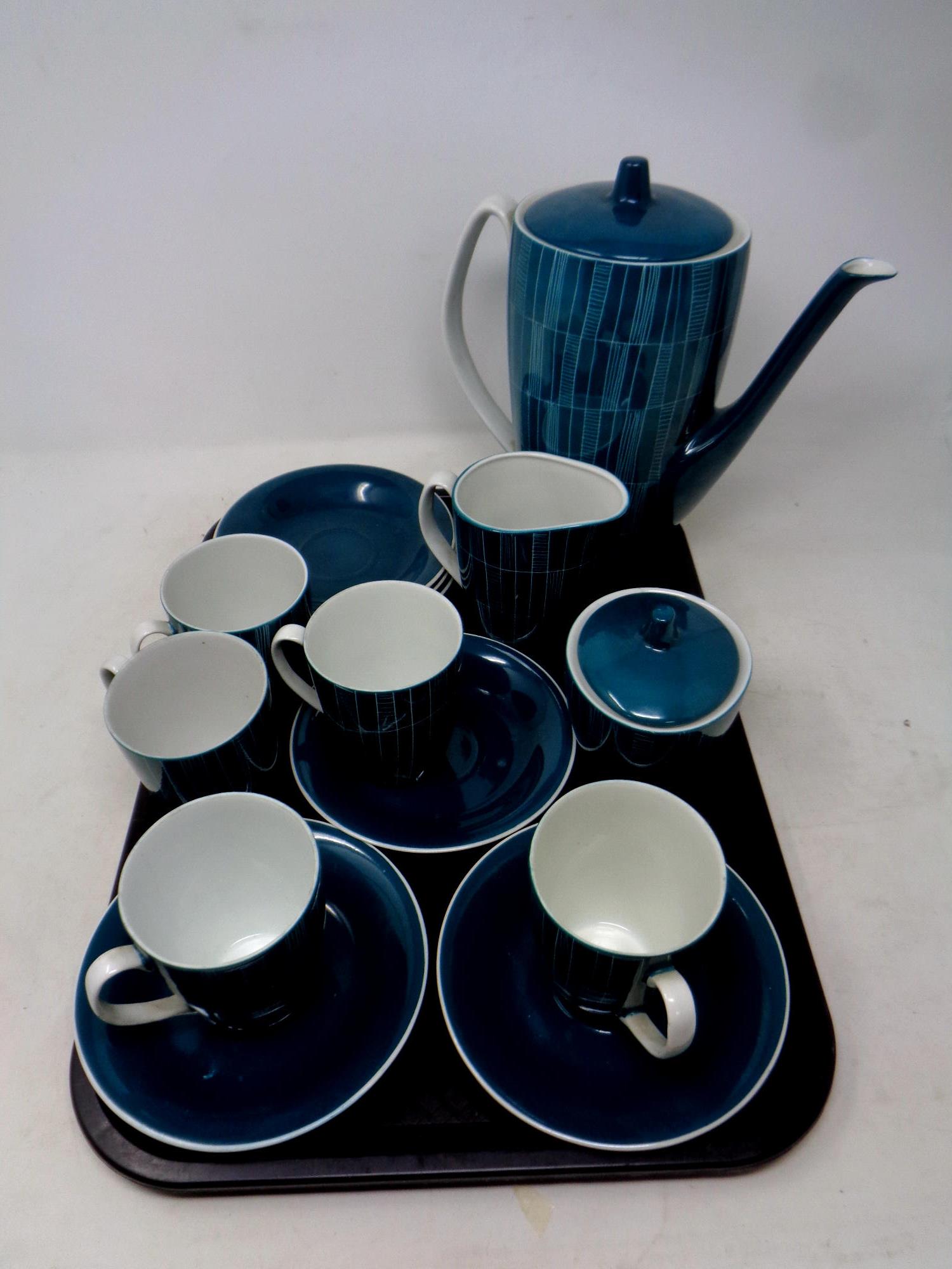 A fourteen piece hand painted Polish tea service