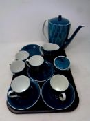 A fourteen piece hand painted Polish tea service