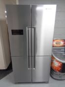 A Hotpoint American style fridge freezer