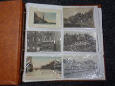 An album containing antiquarian and later postcards to include Tynemouth