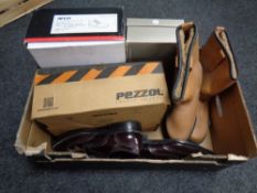 A box containing a pair of gent's leather brogues by Mario Fagini,