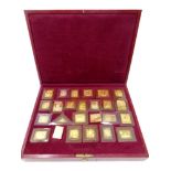 An Empire Collection sterling silver stamp set in presentation case