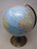 A George F Cram Company globe on stand